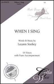 When I Sing SA choral sheet music cover Thumbnail